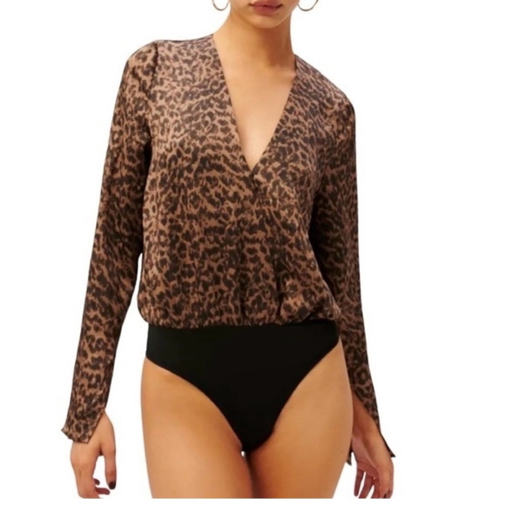Good American Animal Print Blouse
